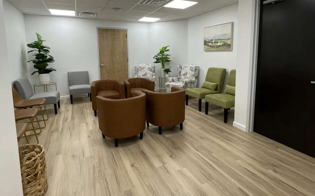 The reception lounge at North Shore Comprehensive Dentistry, 2 Seaview Boulevard, Port Washington.